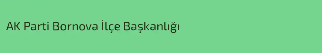 AK Parti Bornova İlçe Başkanlığı 